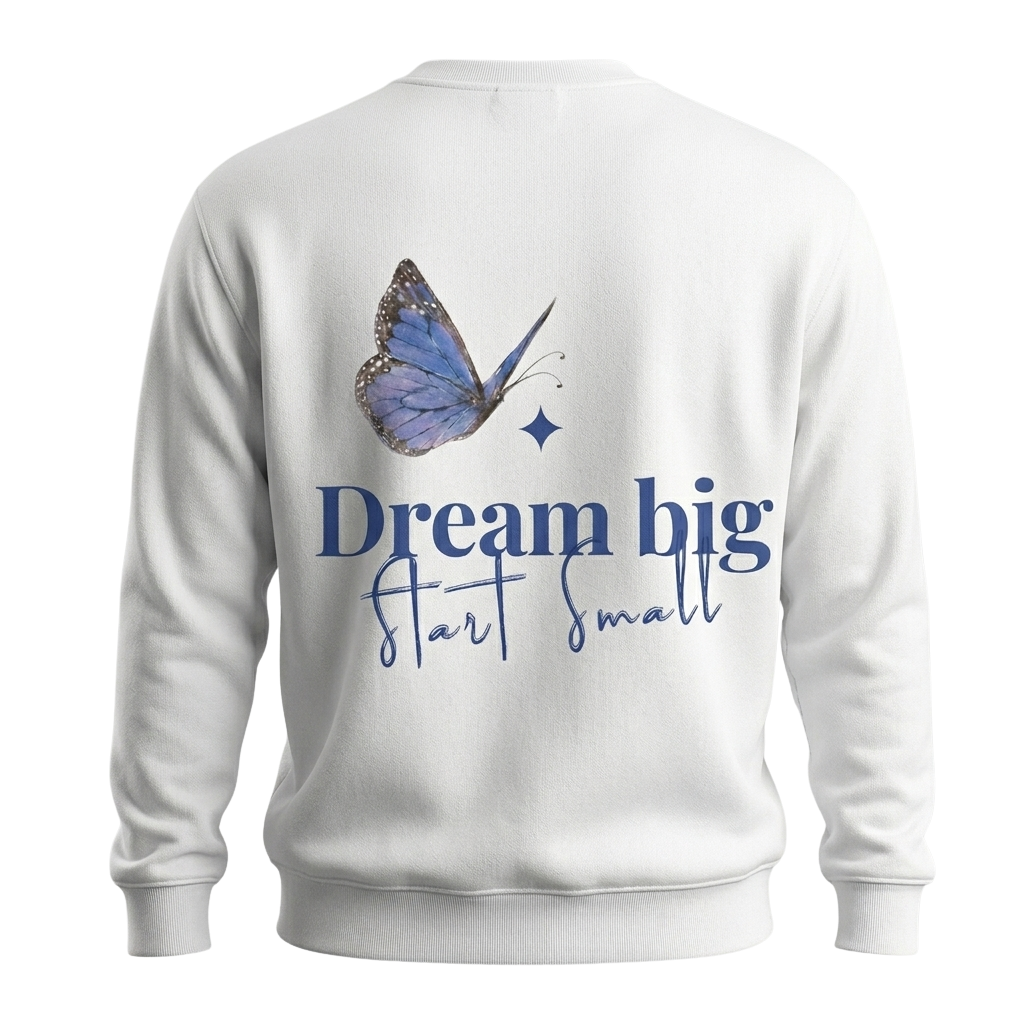 Sweater Dream Big - Wit (Unisex)