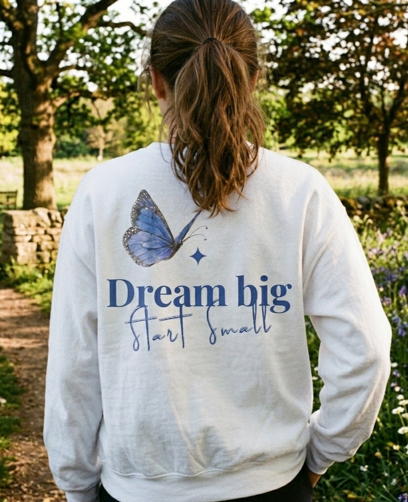 Sweater Dream Big - Wit (Unisex)